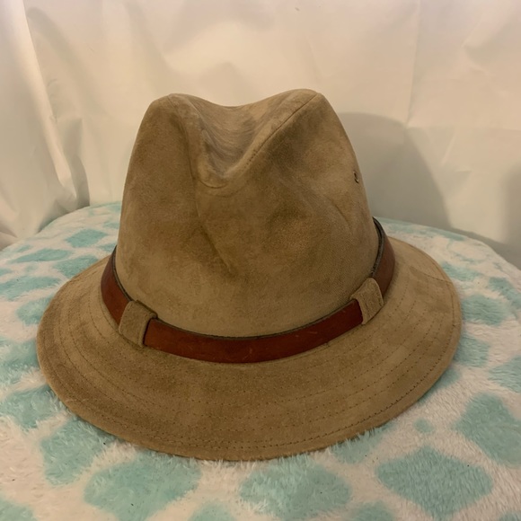 Ll Bean Mens Vintage Suede Fedora Style 
